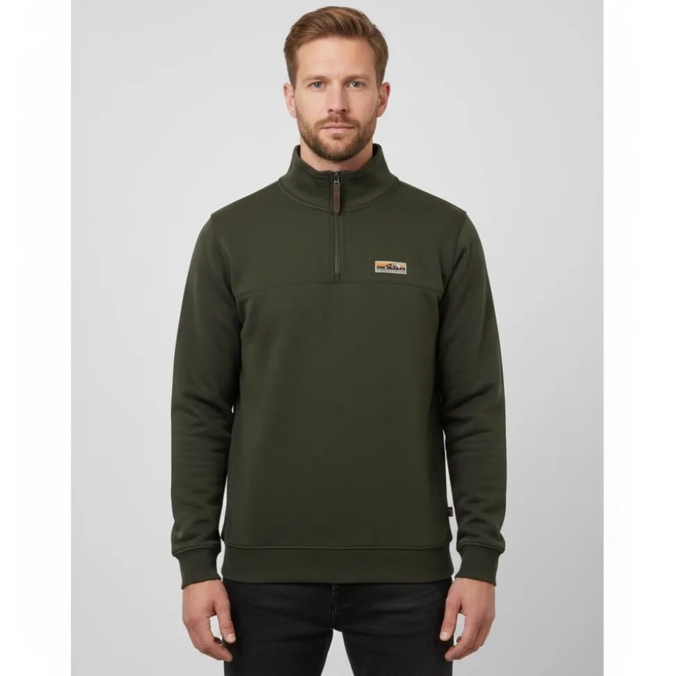Marcus Clay Herre Sweatshirt - Olive Green