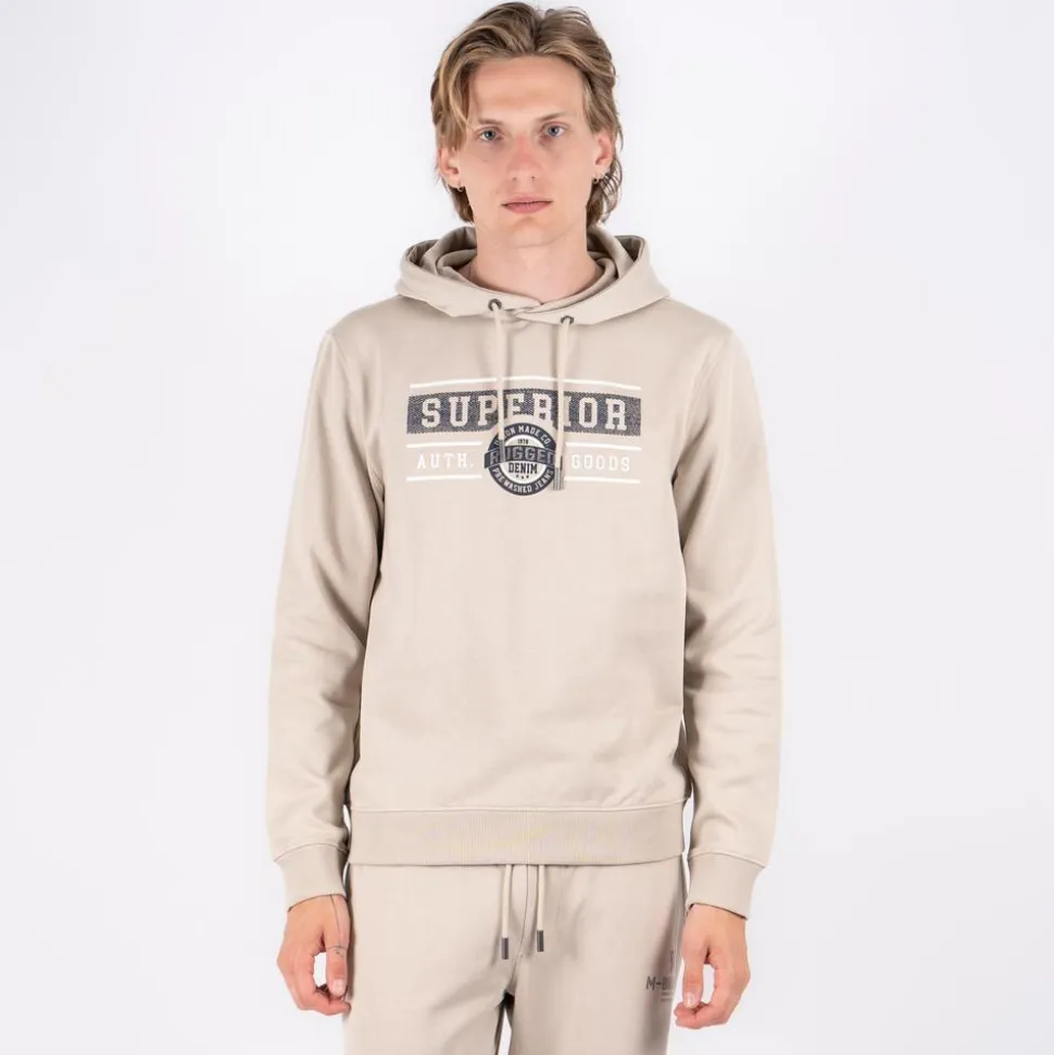 Marcus Colin Herre Hættetrøje - Bubbly beige