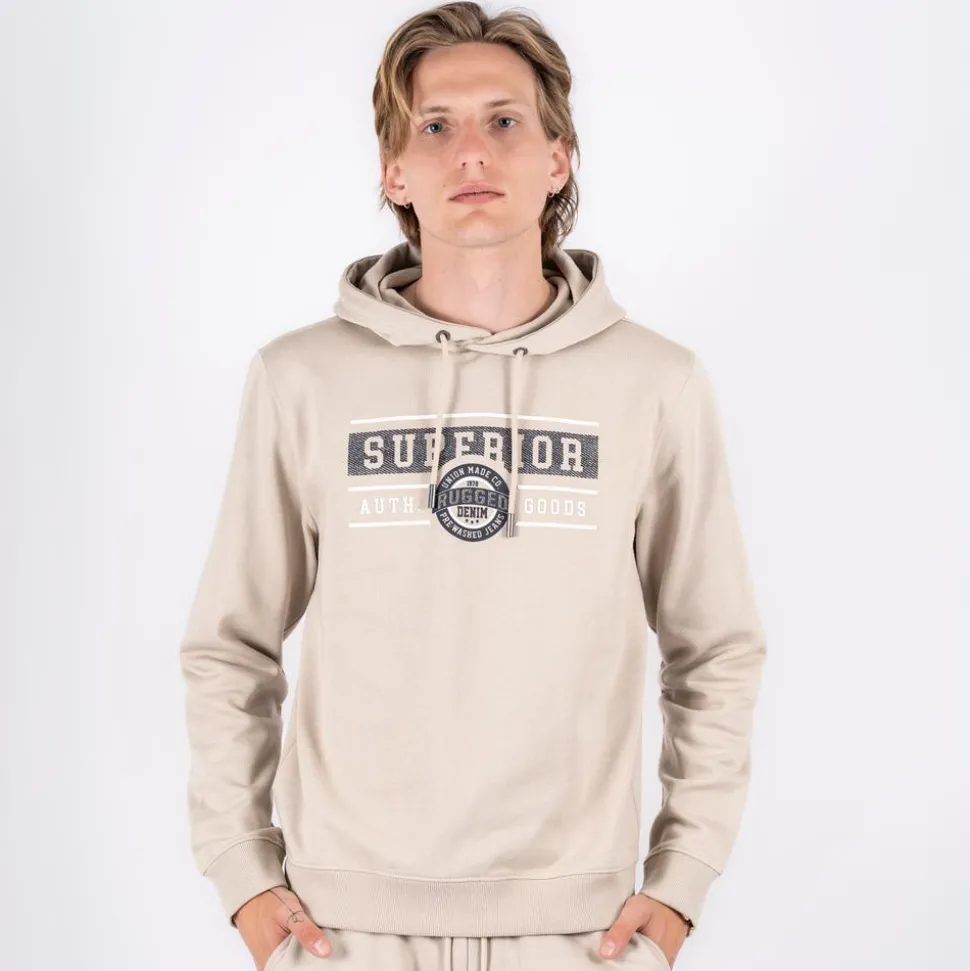 Marcus Colin Herre Hættetrøje - Bubbly beige