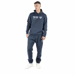 Marcus Colin Herre Sweatshirt m. hætte - Blue largo