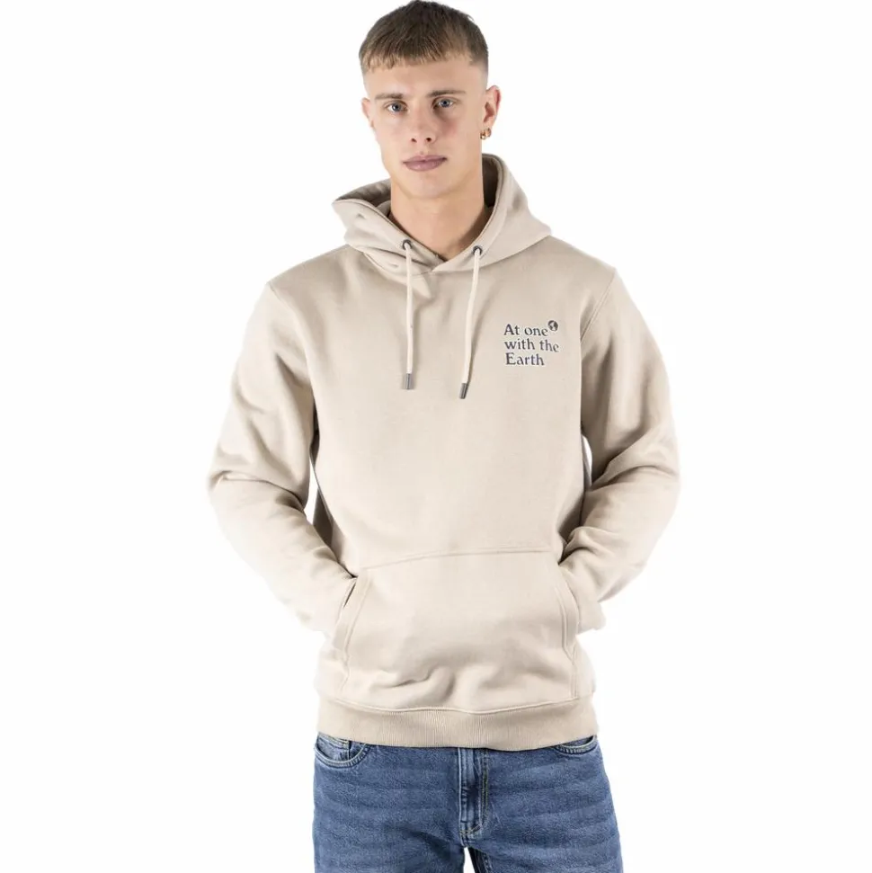 Marcus Colin Herre Sweatshirt m. hætte - Bright Sand