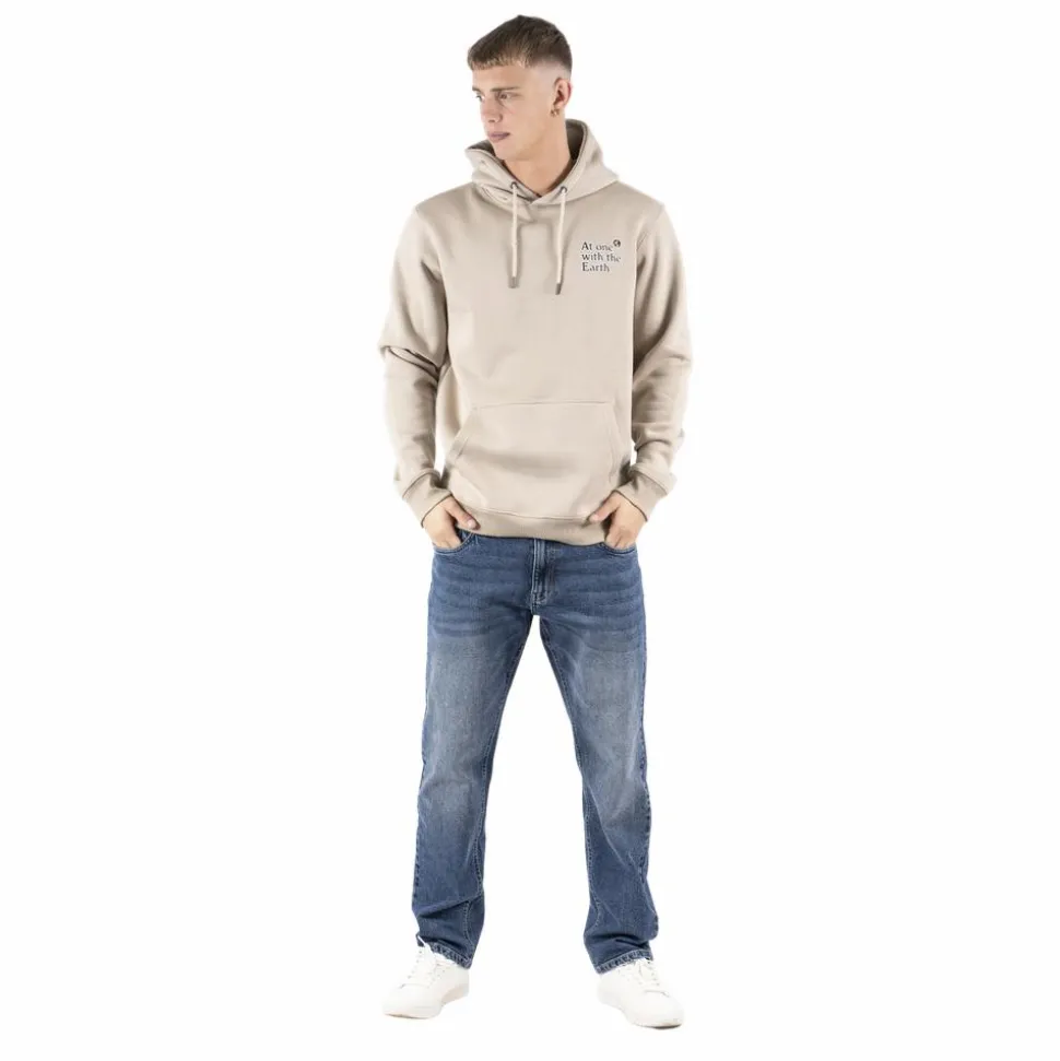 Marcus Colin Herre Sweatshirt m. hætte - Bright Sand