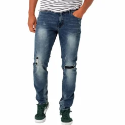 Marcus Cutler Herre Jeans - Dirty Blue Used