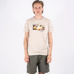 Marcus Flann Herre T-shirt - Bubbly beige