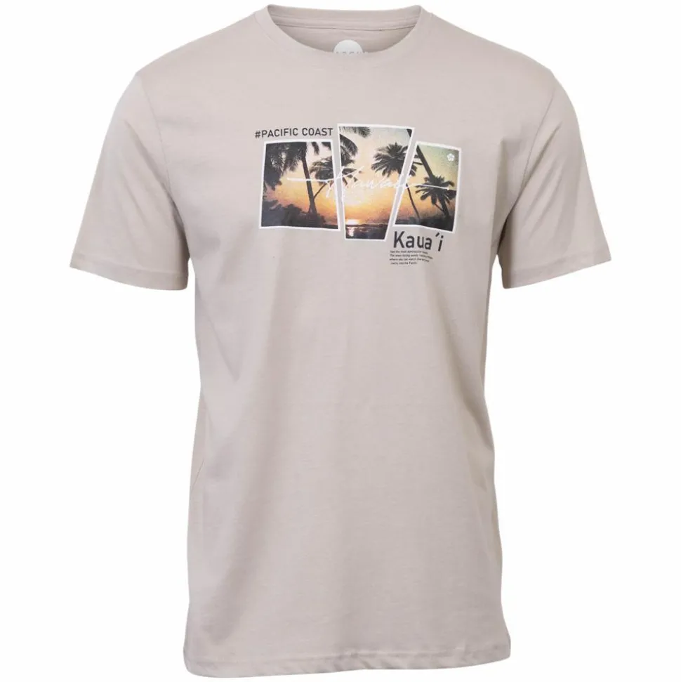Marcus Flann Herre T-shirt - Bubbly beige