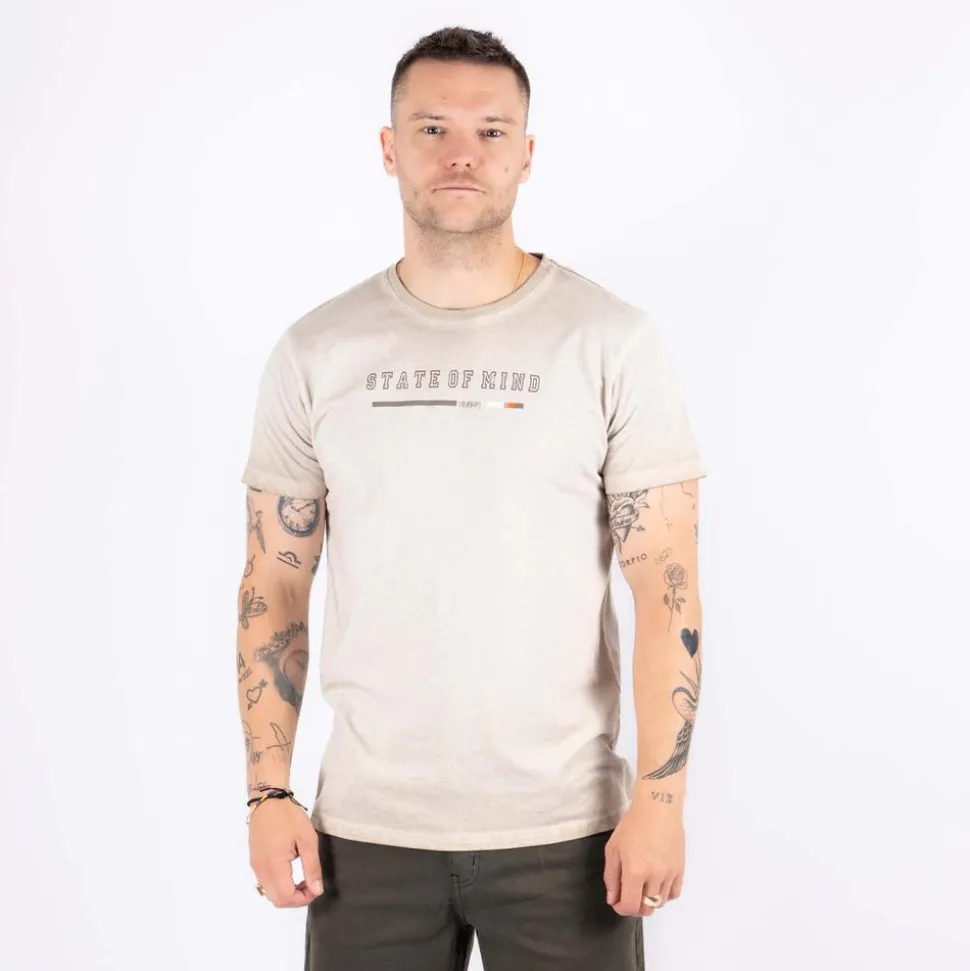 Marcus Jeb Herre T-shirt - Bubbly beige
