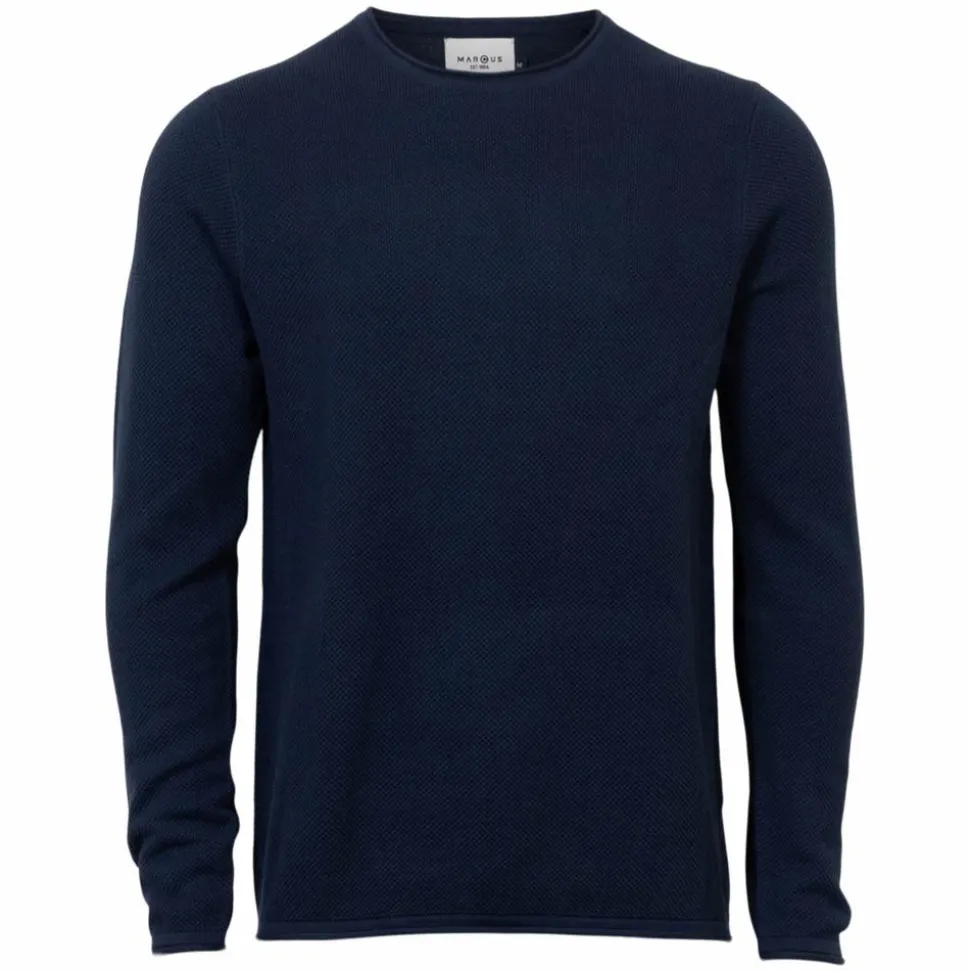 Marcus Langdon Herre Striktrøje - Insignia Blue Mix