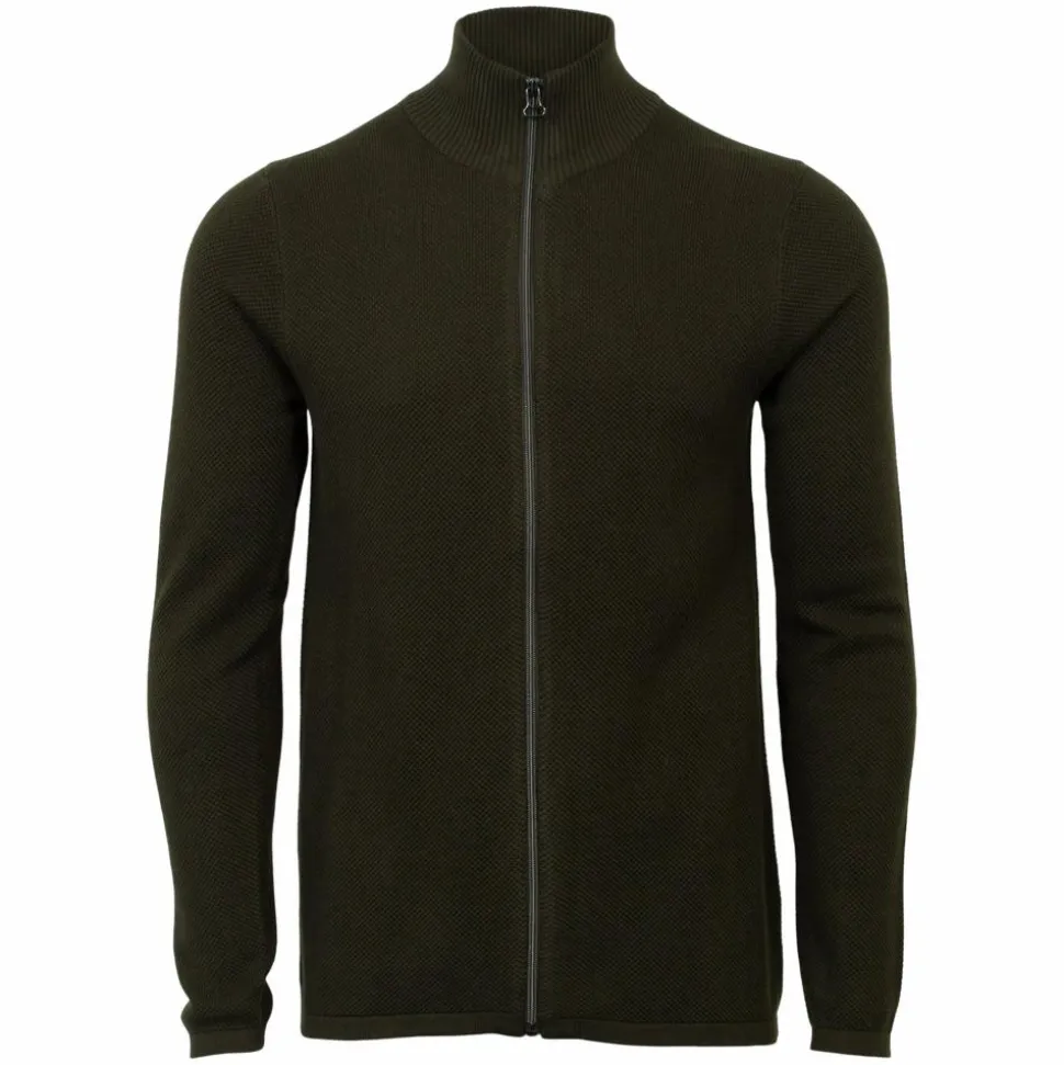 Marcus Langdon Herre Striktrøje - Olive Green Mix