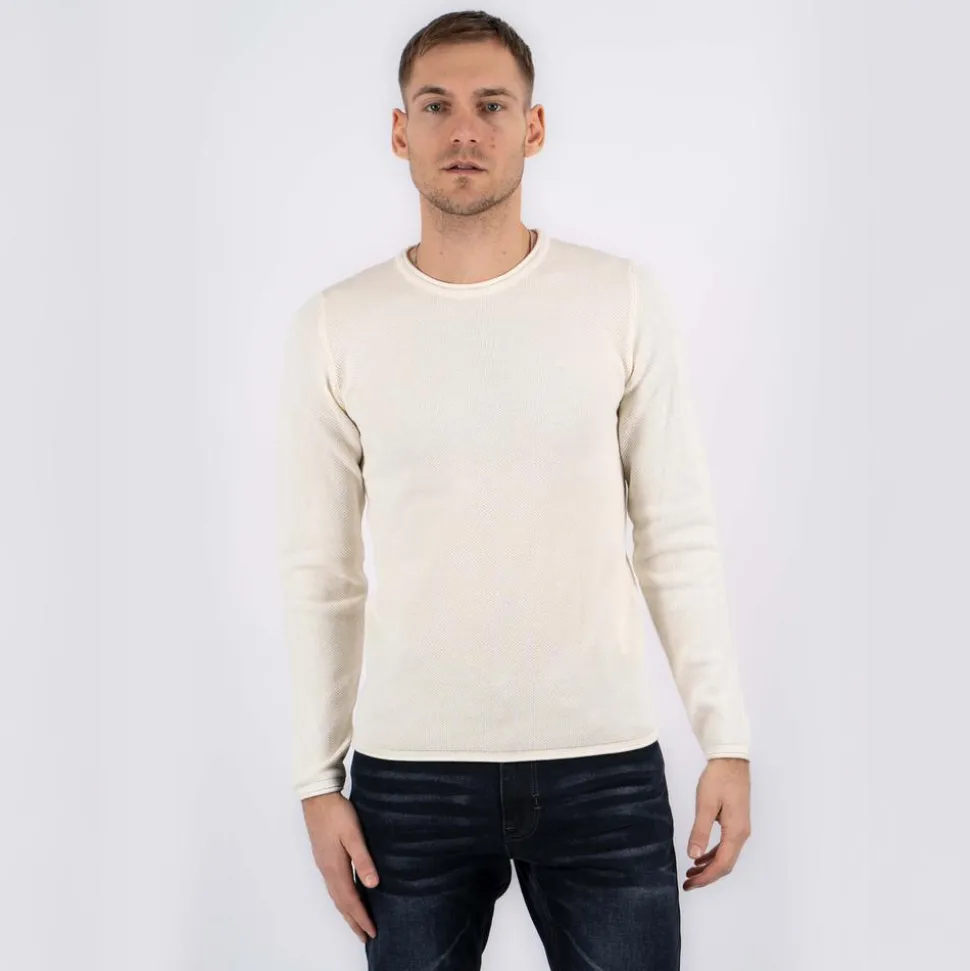 Marcus Langdon Herre Striktrøje - Offwhite