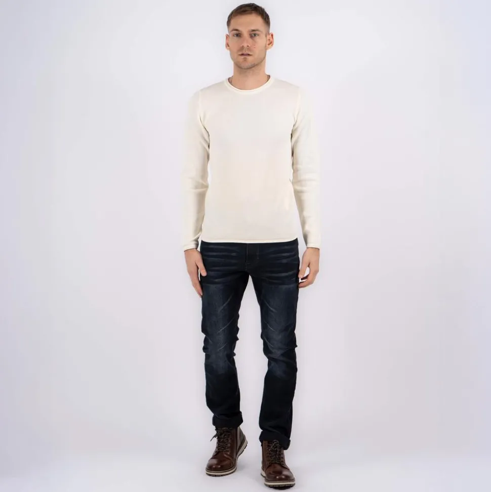 Marcus Langdon Herre Striktrøje - Offwhite