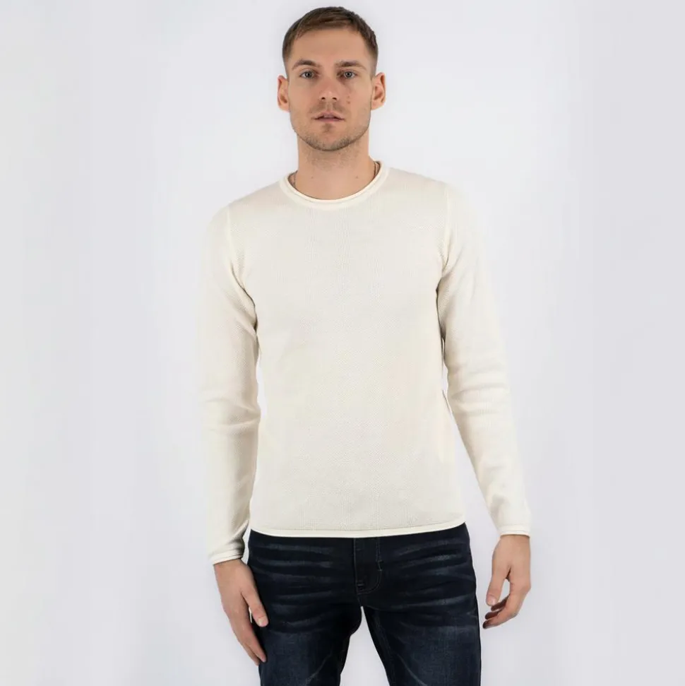 Marcus Langdon Herre Striktrøje - Offwhite