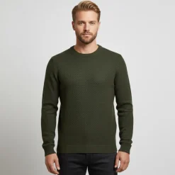 Marcus Langdon Herre Striktrøje - Olive Green Mix