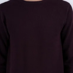 Marcus Langdon Herre Striktrøje - Dark Plum