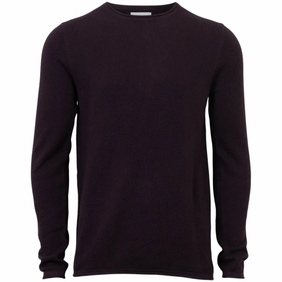 Marcus Langdon Herre Striktrøje - Dark Plum