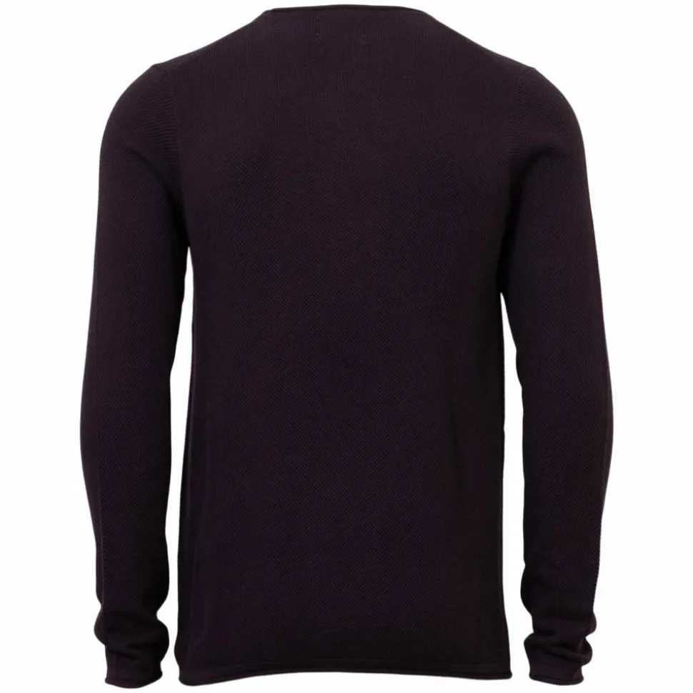 Marcus Langdon Herre Striktrøje - Dark Plum