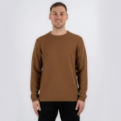 Marcus Langdon Herre Striktrøje - Tobbaco Brown Mix