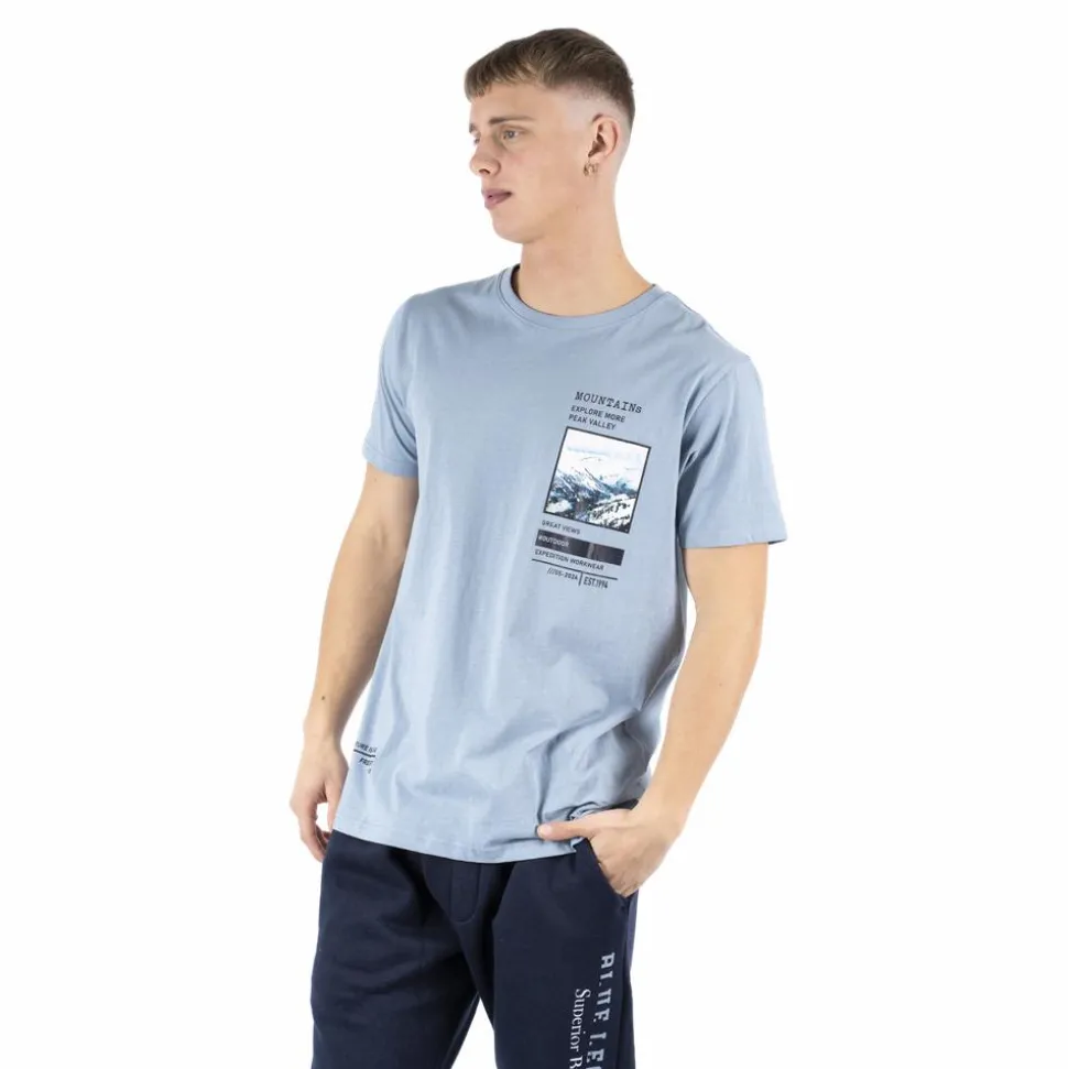 Marcus Paul Herre T-shirt - Faded blue
