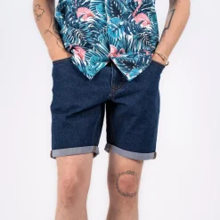 Marcus Slade Herre Shorts - Raw Dark Blue