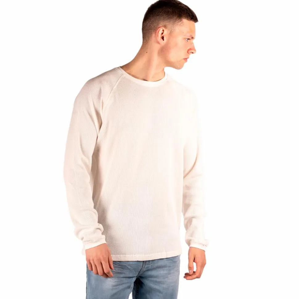 Marcus Ziggy Herre Striktrøje - Antic White