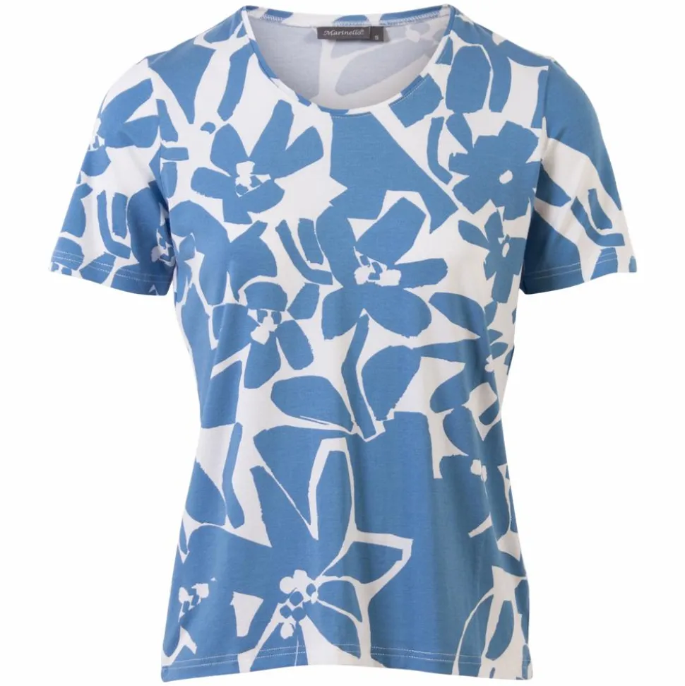 Marinello Dame Kortærmet bluse - Pacific