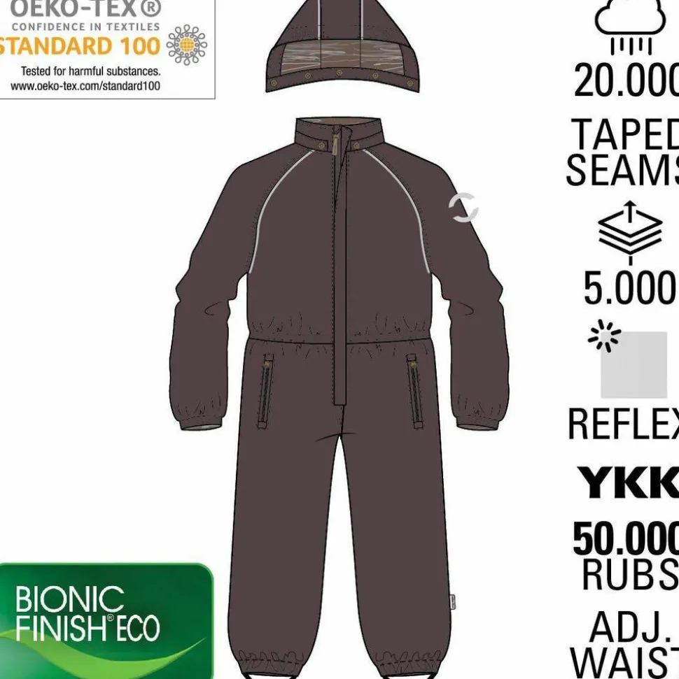 Mikk-line Børne Flyverdragt m. BIONIC-FINISH® ECO coating - Thyme