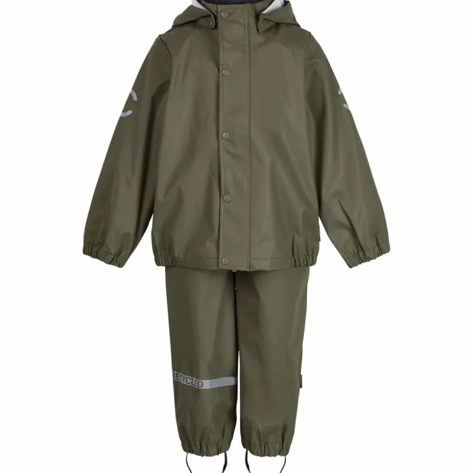 Mikk-line Børne Regnsæt - Dusty Olive