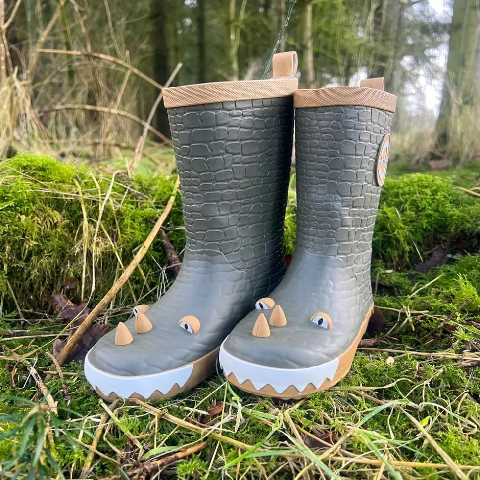 Mikk-line Drenge Gummistøvler - Dusty Olive