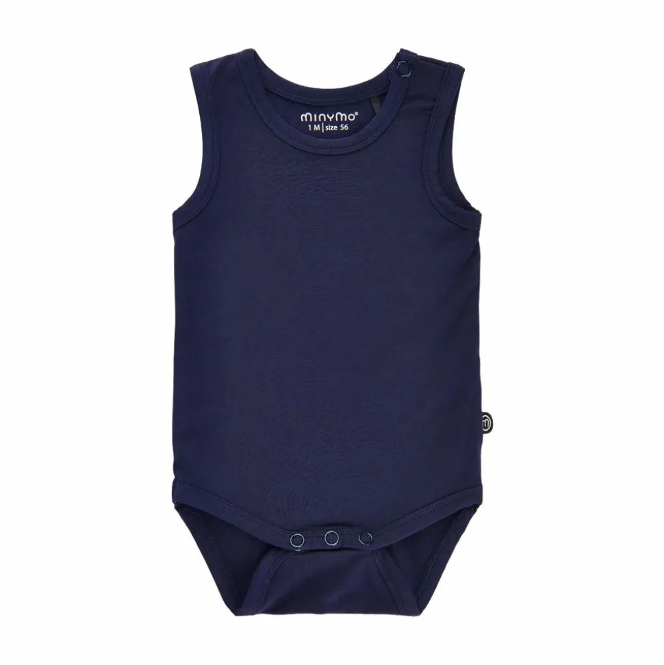 Minymo Baby Body i bambus - Dark Navy