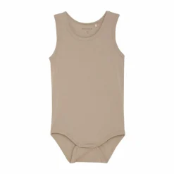 Minymo Baby Body i bambus - Simply Taupe