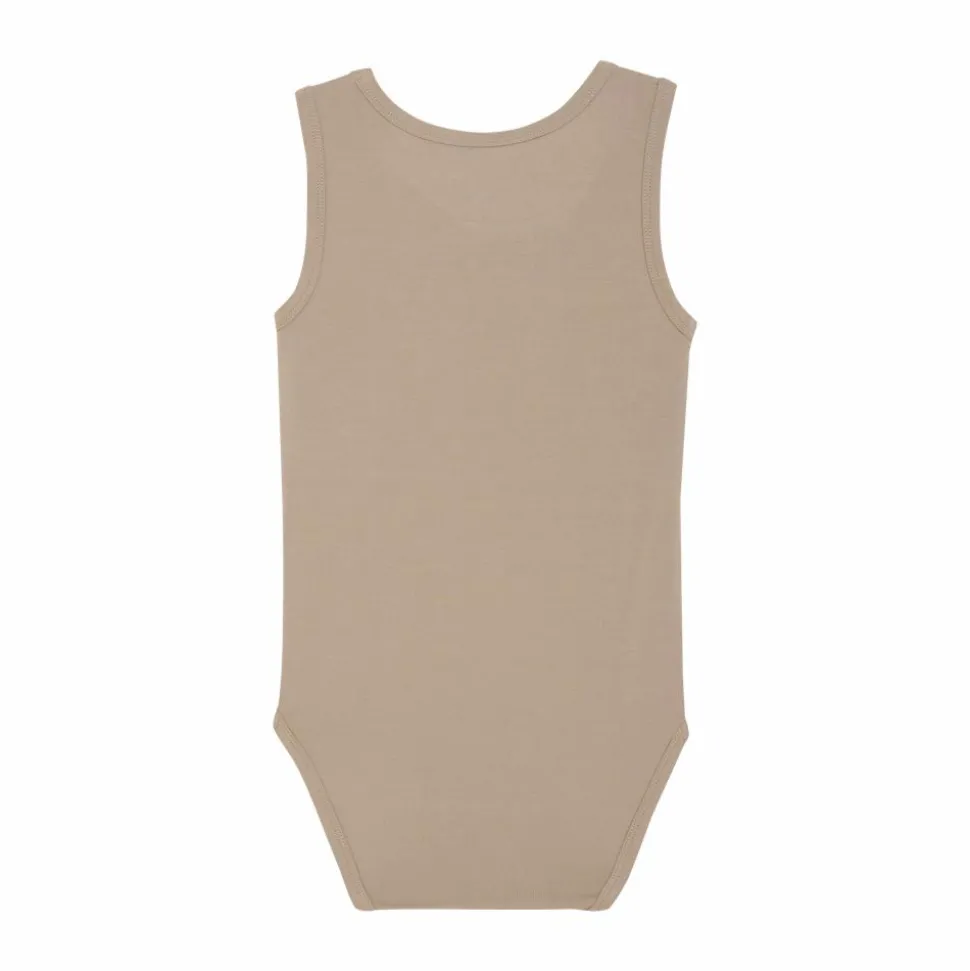 Minymo Baby Body i bambus - Simply Taupe