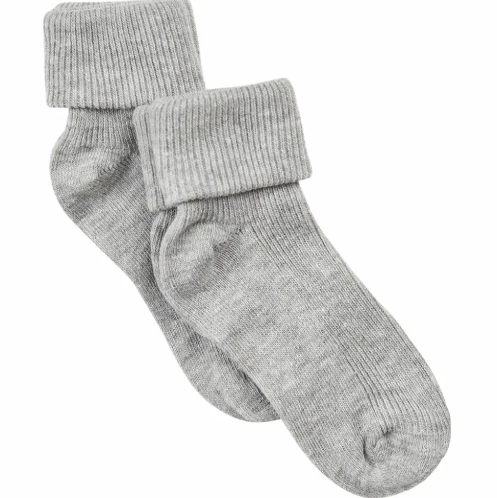 Minymo Baby Strømper - Light Grey Melange