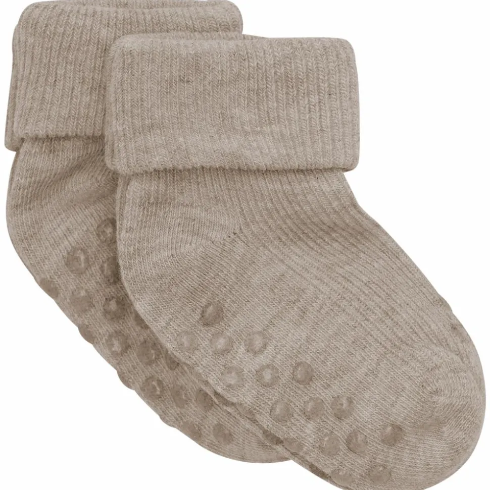 Minymo Baby Strømper - Silver Mink Melange