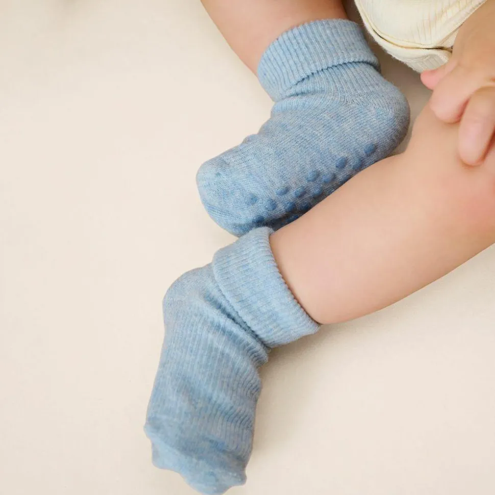 Minymo Baby Strømper - Winter Sky Melange