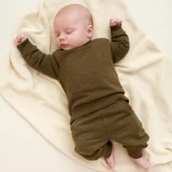 Minymo Baby Sweatsæt - Dark Olive
