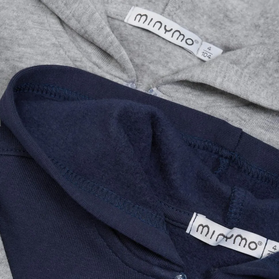 Minymo Børne Hættetrøje - Grey Melange
