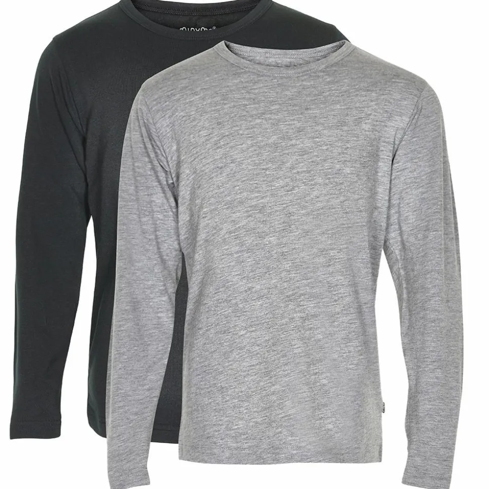 Minymo Børne Langærmet t-shirt - Anthracite Black