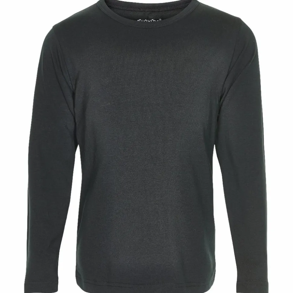 Minymo Børne Langærmet t-shirt - Anthracite Black