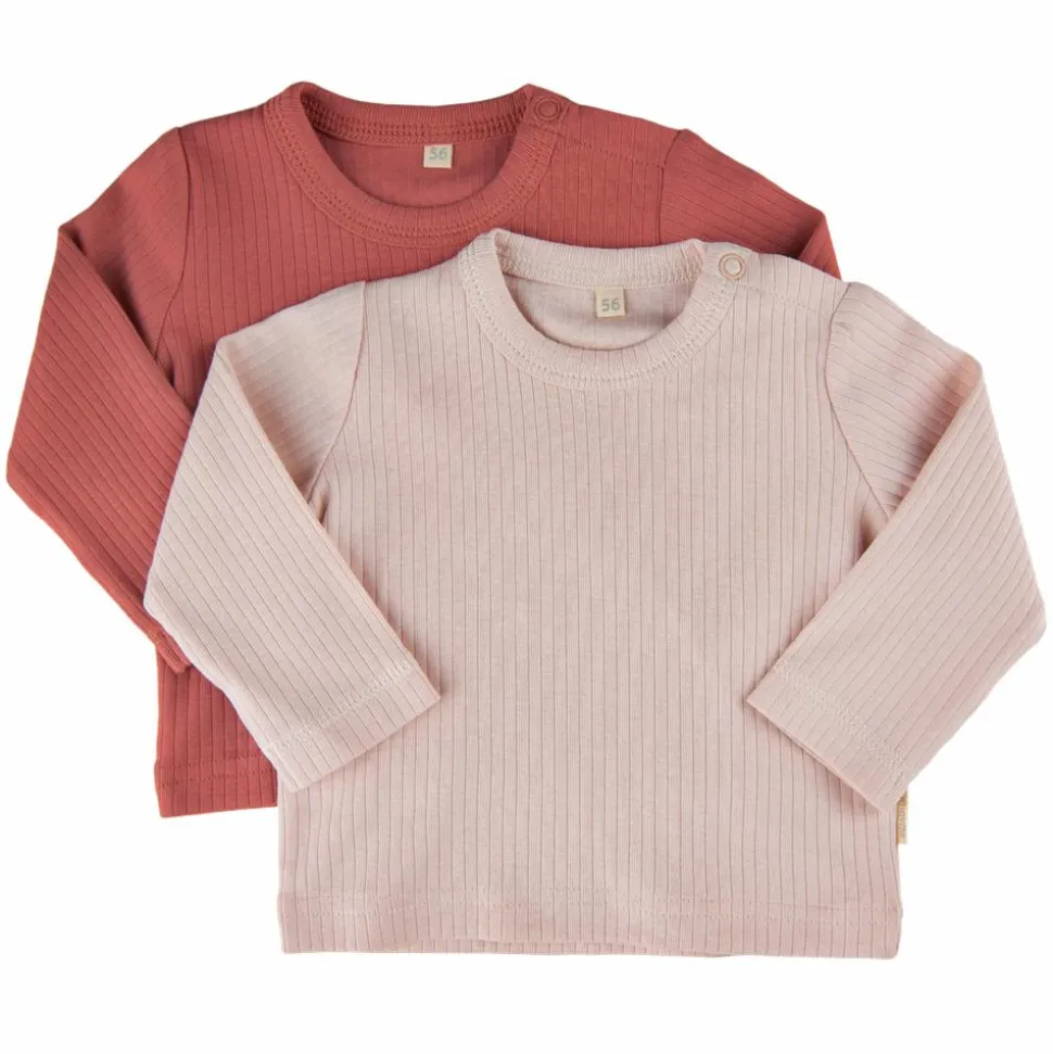 Minymo Børne Langærmet t-shirt i økologisk bomuld - Canyon Rose