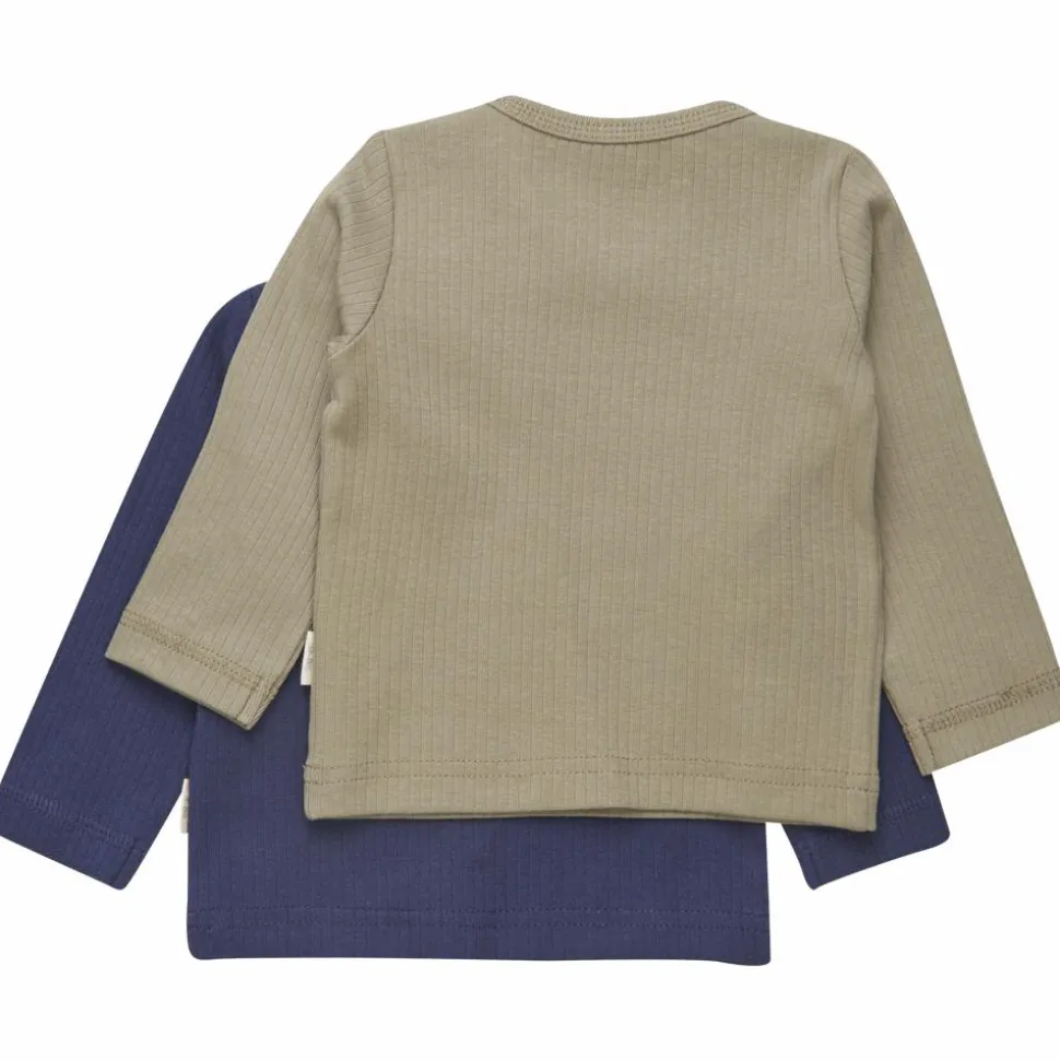 Minymo Børne Langærmet t-shirt i økologisk bomuld - Dark Navy