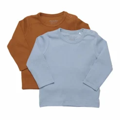 Minymo Børne Langærmet t-shirt i økologisk bomuld - Ashley Blue