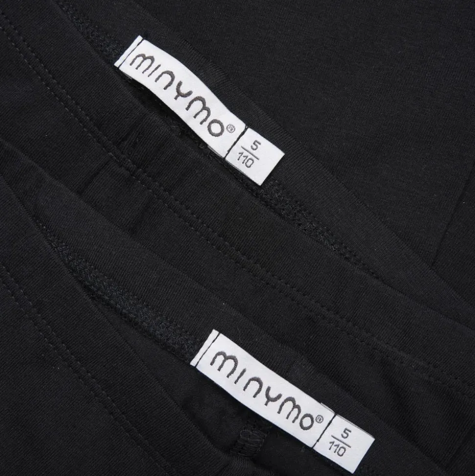 Minymo Børne Leggings - Anthacite Black
