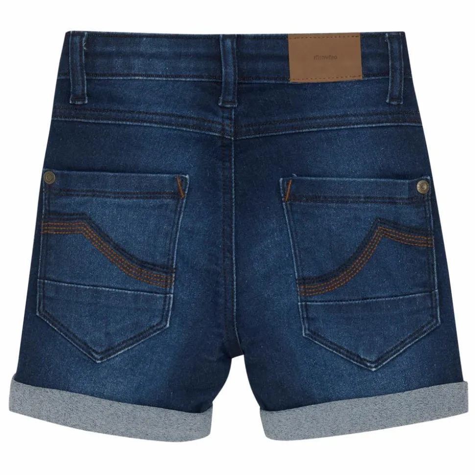 Minymo Børne Shorts i økologisk bomuld - Dark Blue Denim