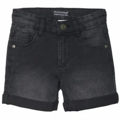 Minymo Børne Shorts i økologisk bomuld - Grey Black
