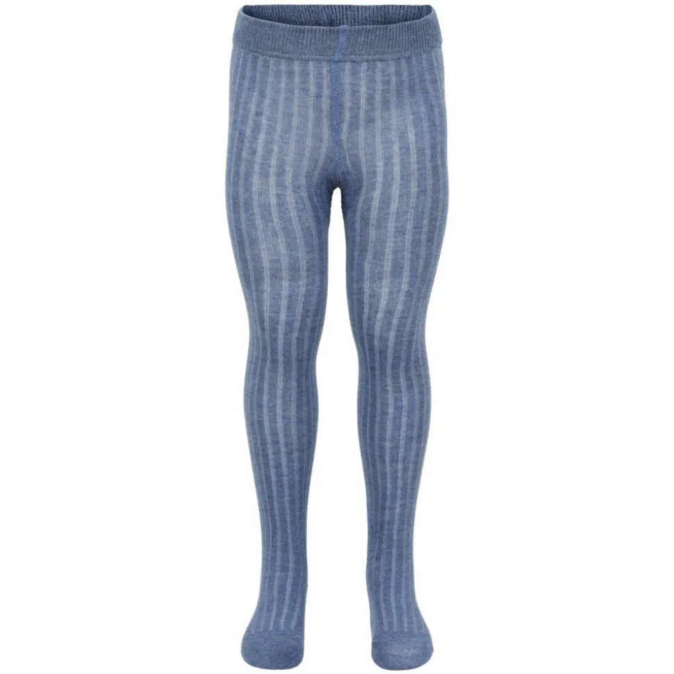 Minymo Børne Strømpebukser - Blue Melange
