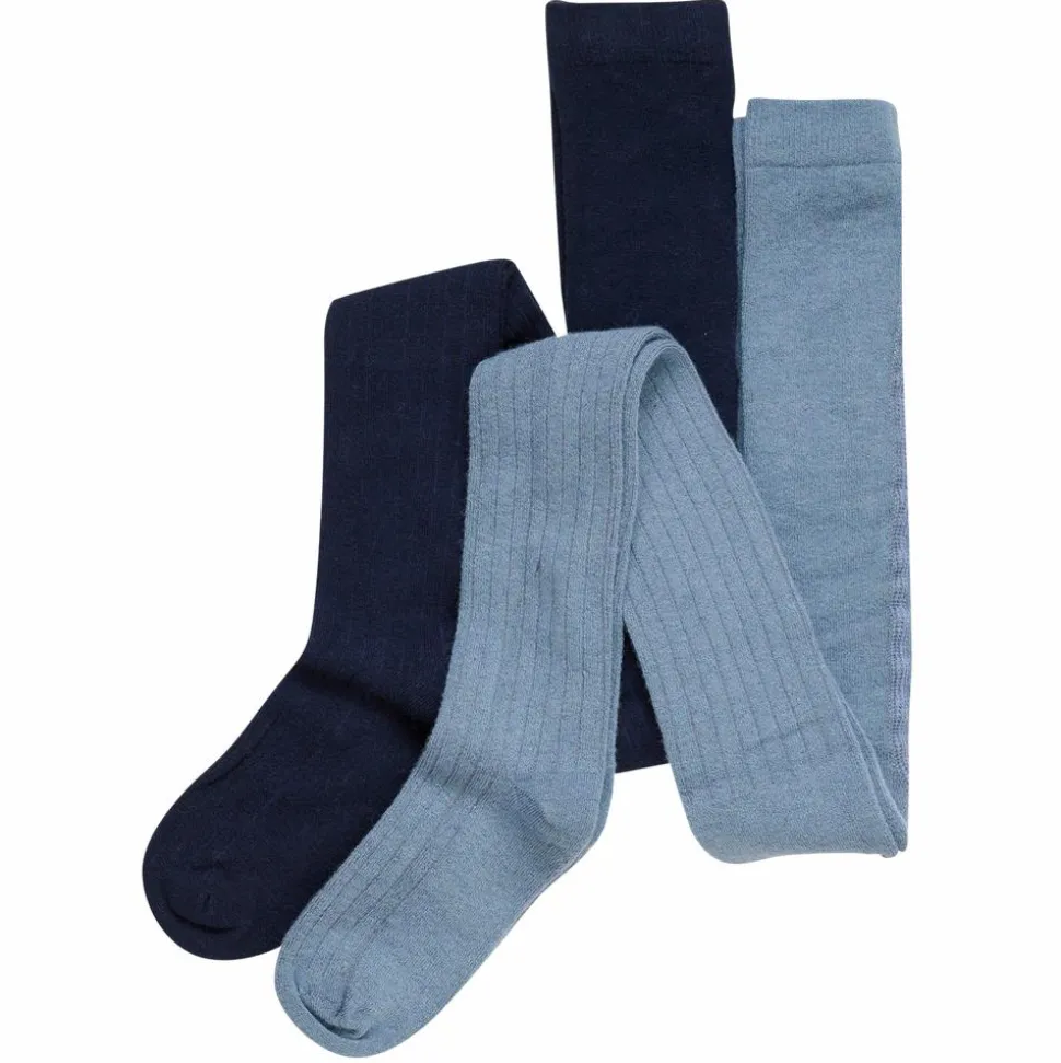 Minymo Børne Strømpebukser i uldmix - Dark Navy