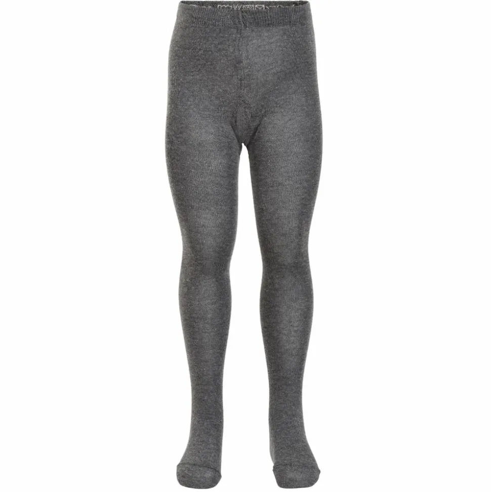 Minymo Børne Strømpebukser - Dark Grey Melange
