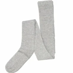 Minymo Børne Strømpebukser i uldmix - Grey Melange