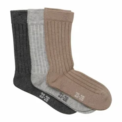 Minymo Børne Strømper i uldmix - Grey Melange