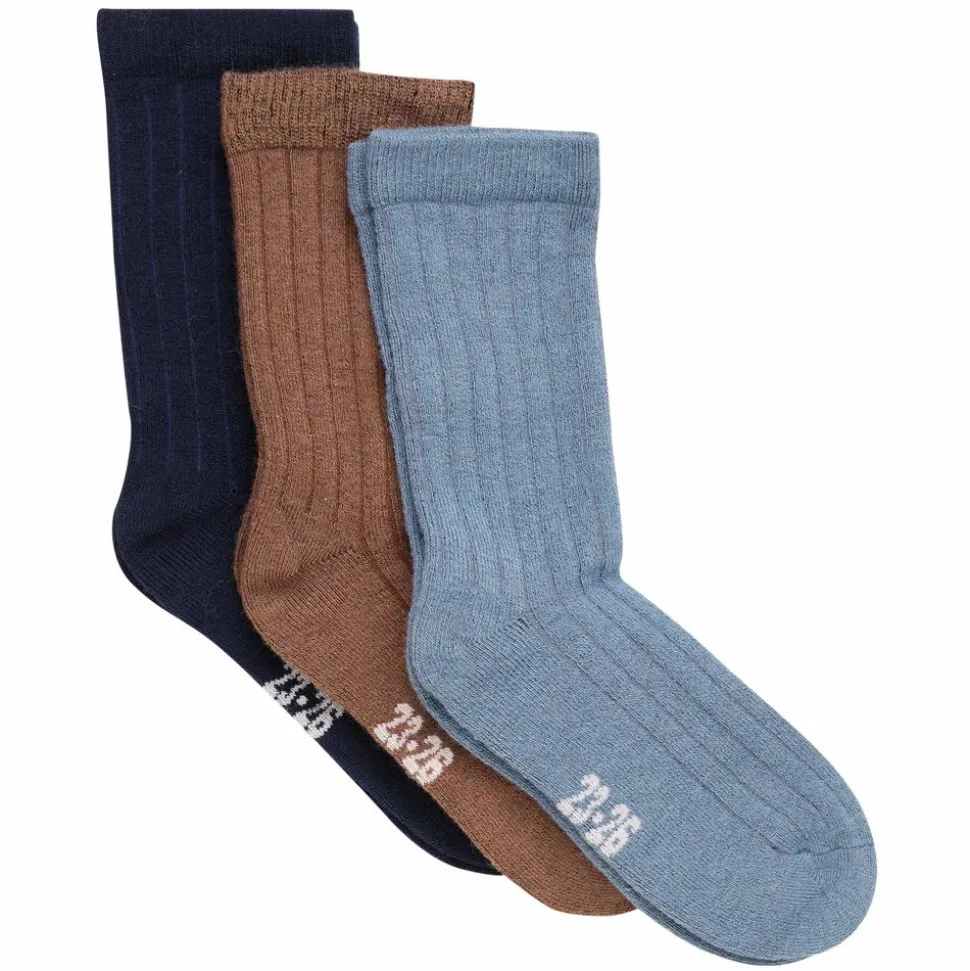 Minymo Børne Strømper i uldmix - Dark Navy