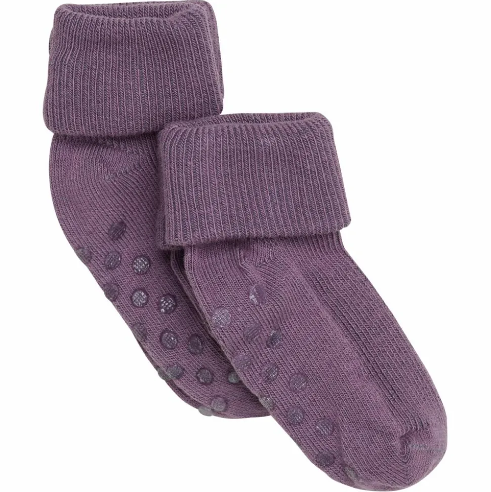 Minymo Børne Strømper m. non-slip - Flint